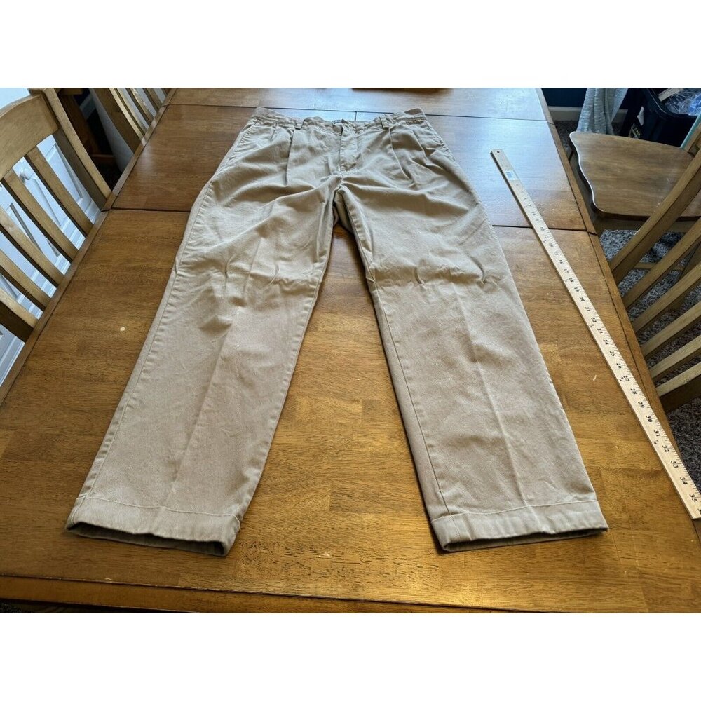 Nautica Men's Beige Cotton Khaki Pants 36W X 32L